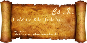 Csősz Kálmán névjegykártya